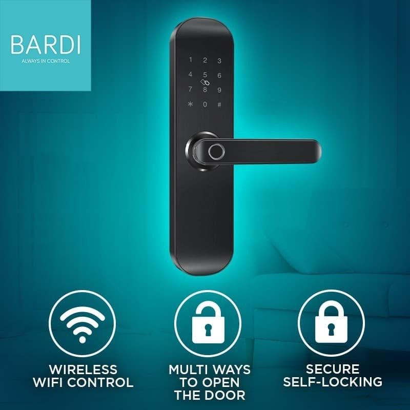 Bardi Smart Home Door Lock Handle RFID-Fingerprint Waterproof IP54 - 1