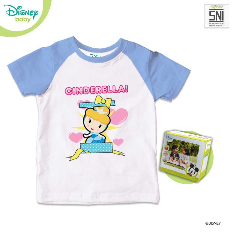 Disney Baby Pakaian Bayi Kaos Raglan Cinderella DISNEY Katun Bambu DPC46 - Biru Baby M - 1