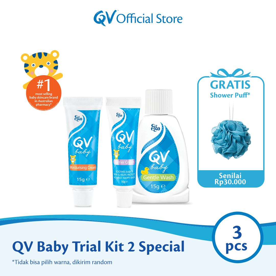QV Baby Trial Kit 2 Special + Free Shower Puff - 1