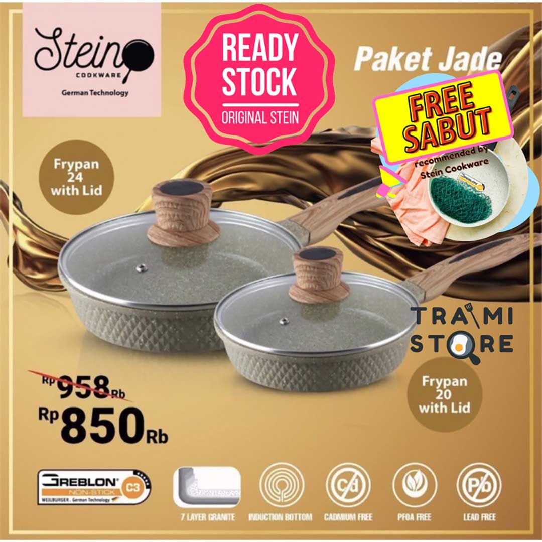 Stein Cookware Paket Jade (Fry Pan 24Cm + Fry Pan 20Cm) - 1