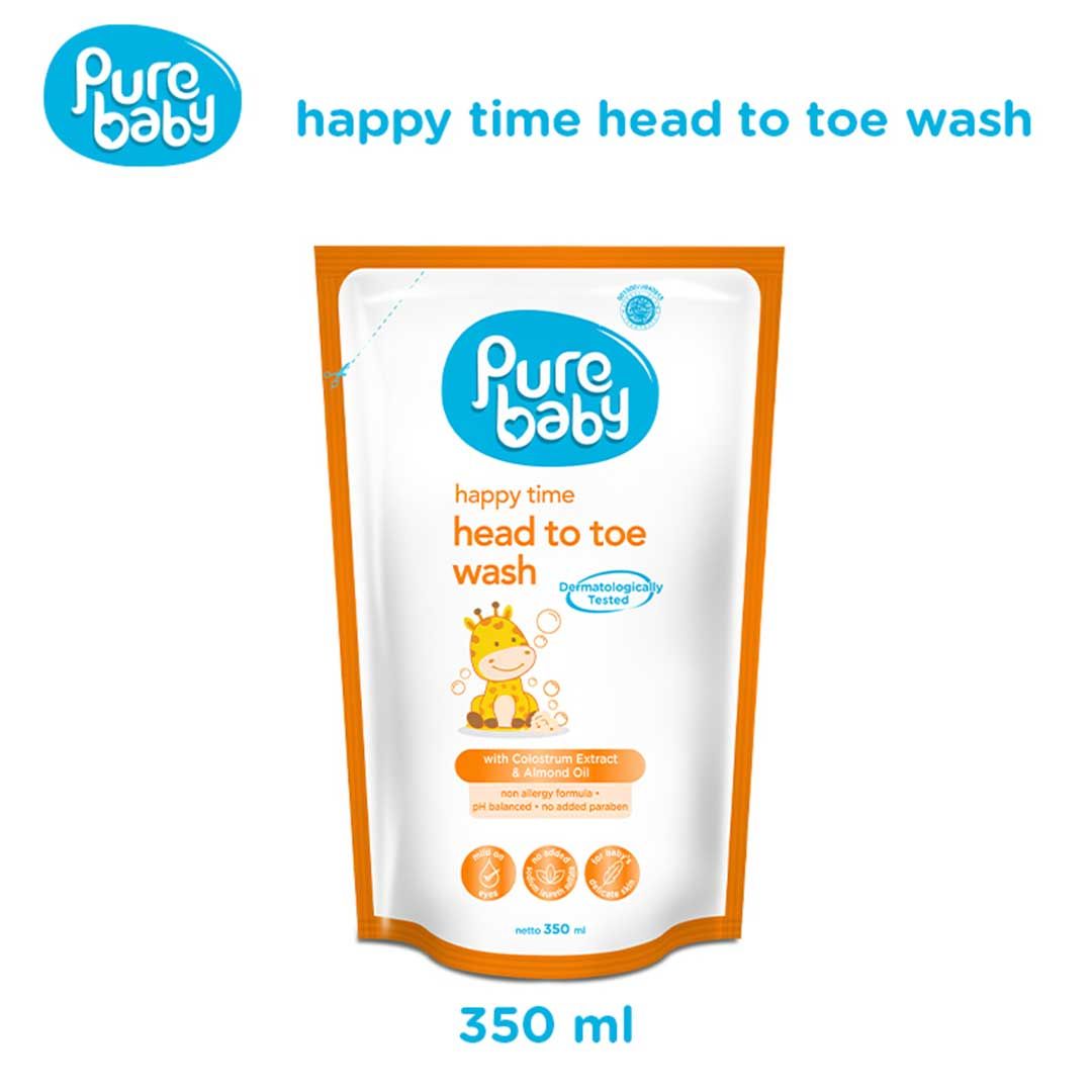 Pure Baby Happy Head Toe Wash Ref 350ml - 1