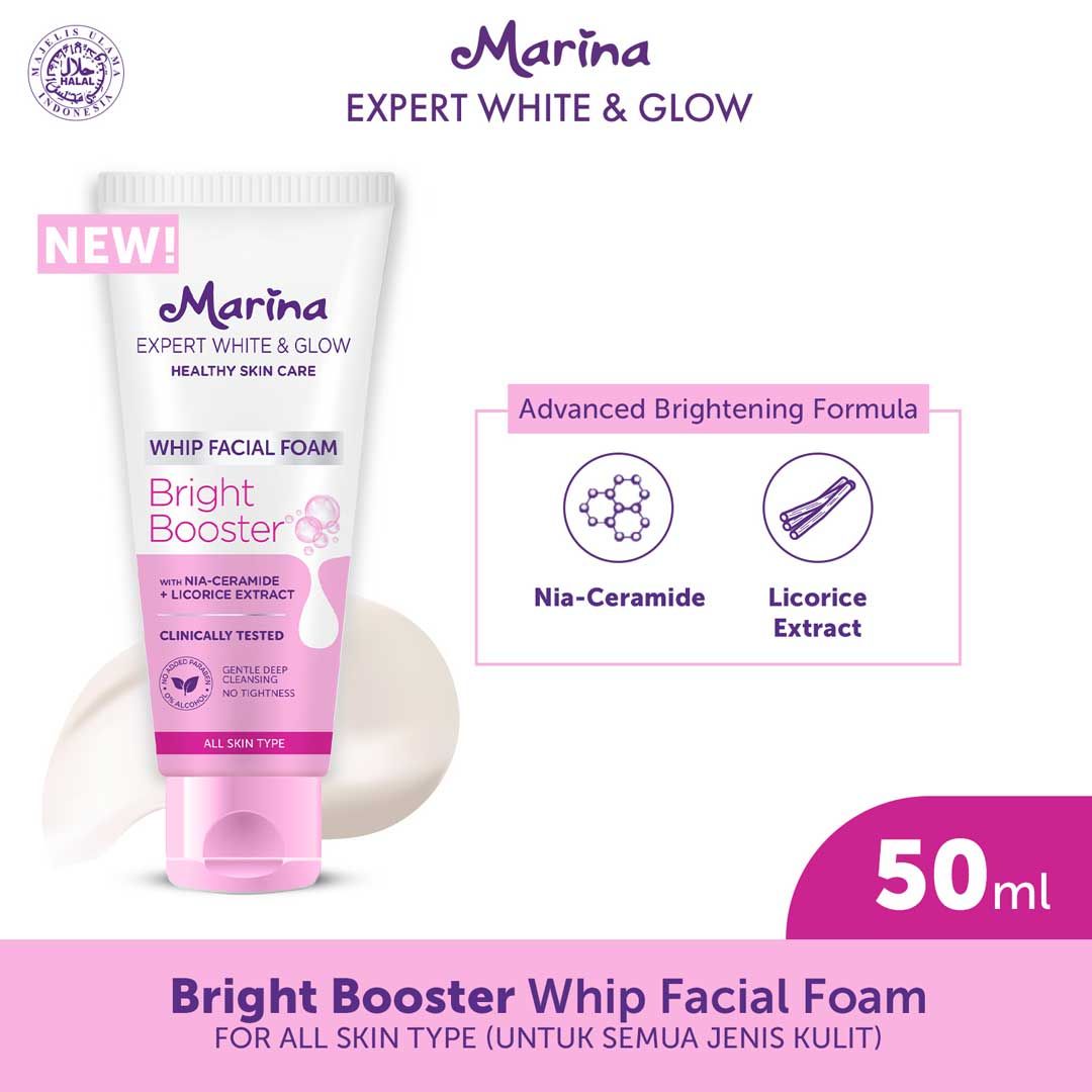 Marina Expert White & Glow Whip Facial Foam - Bright Booster 50 ml - 1