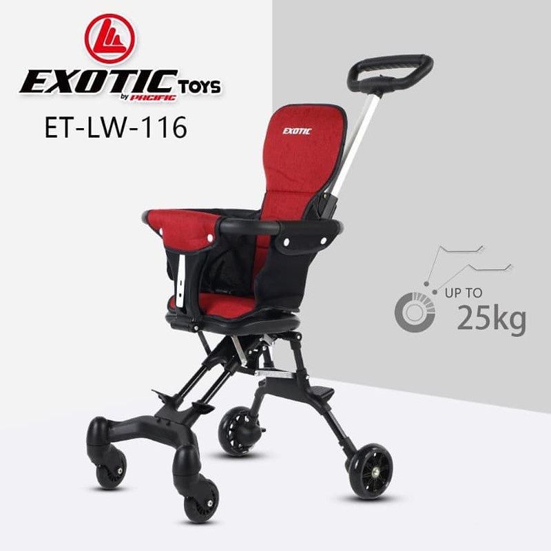 Exotic Stroller Anak Bayi Balita Kursi Dorong Stroler Anak Exotic ET LW116 Sofa Style Red - 1