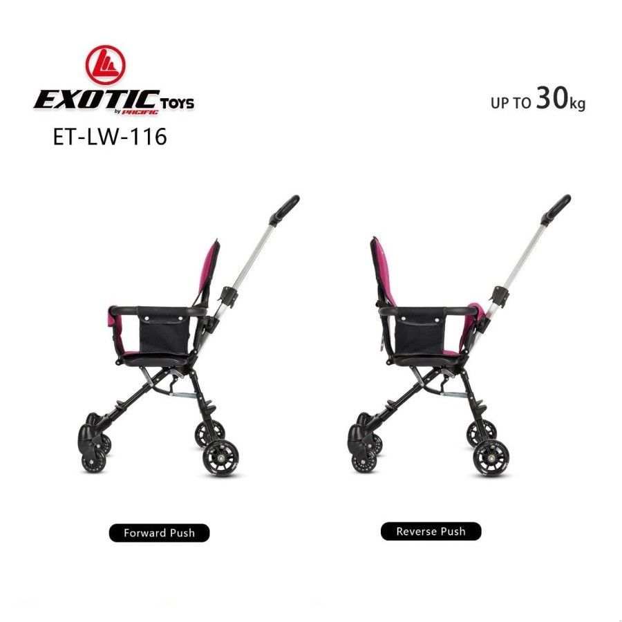 Exotic Stroller Anak Bayi Balita Kursi Dorong Stroler Anak Exotic ET LW116 Sofa Style Red - 2