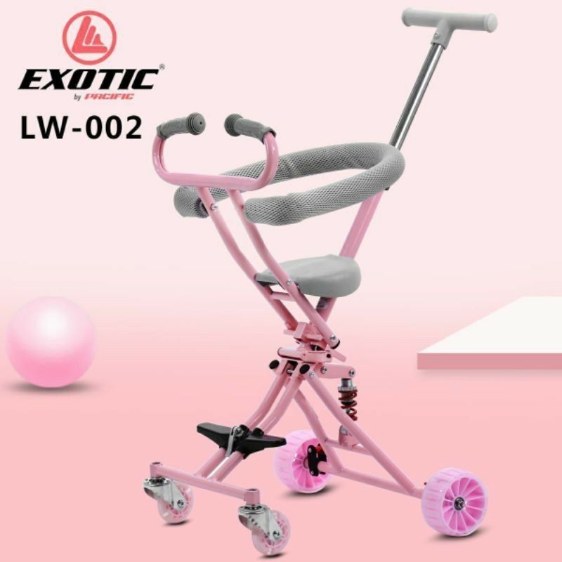 Exotic Stroler Anak Bayi Balita Trike Exotic ET LW002 Pink - 1