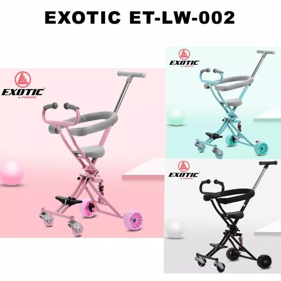 Exotic Stroler Anak Bayi Balita Trike Exotic ET LW002 Pink - 2