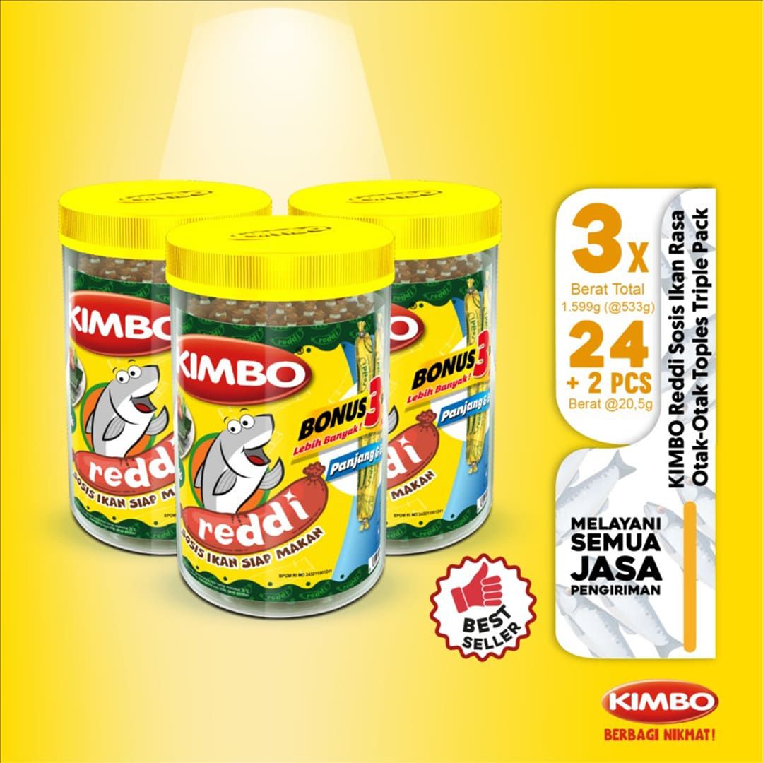 Jual Kimbo Reddi Sosis Ikan Rasa Otak Otak Toples Triple Pack Lainnya