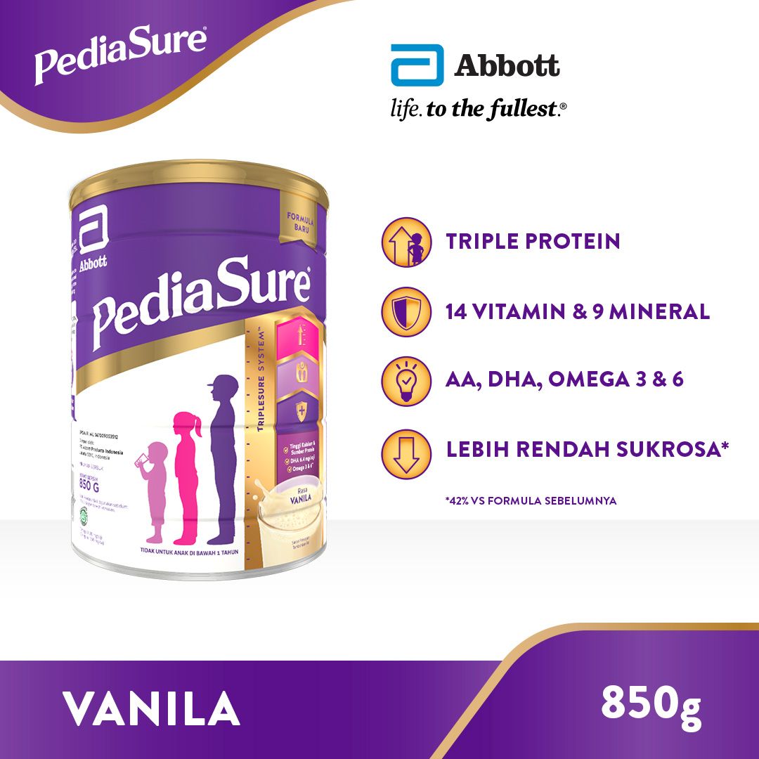 PediaSure Vanila 850 g (1-10th) - Nutrisi Pertumbuhan - 1