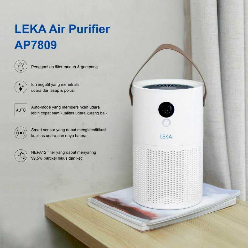 Leka Rechargeable Air Purifier AP7809 FREE Filter Portable - 3