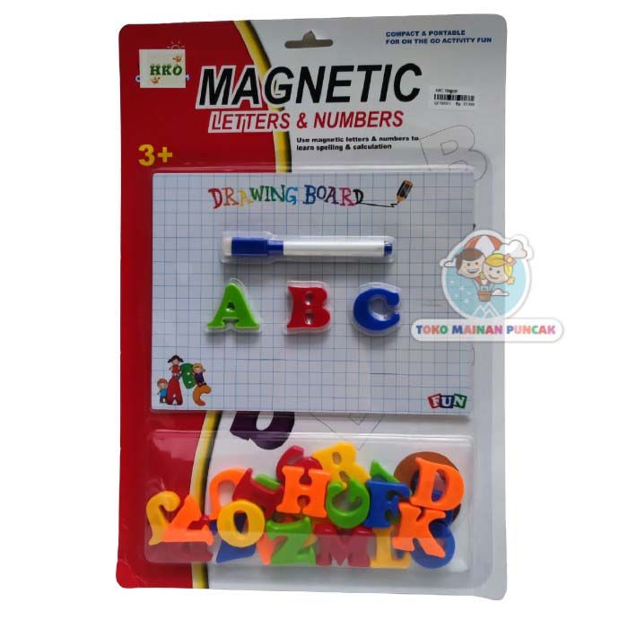 Toko Mainan Puncak Papan Tulis ABC Magnet Drawing Board Belajar Menulis Membaca - 1