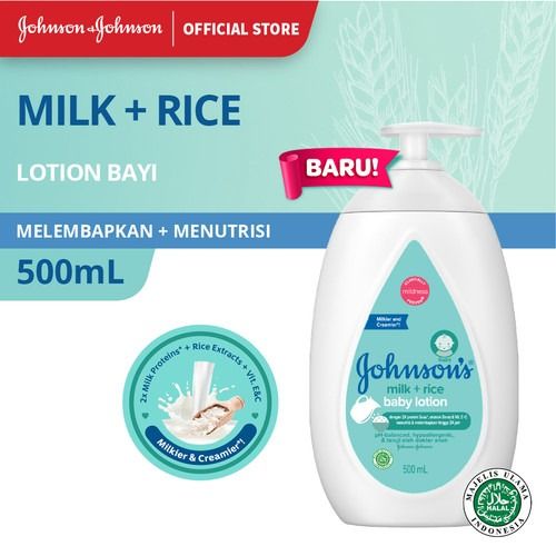 Johnson's Baby Milk Rice Lotion 500ml - 1