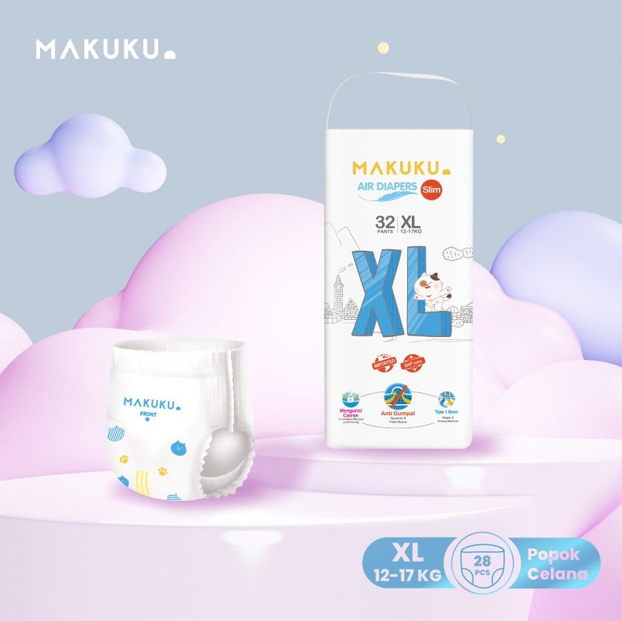 MAKUKU Air Diapers Slim Pants XL 32 - 1
