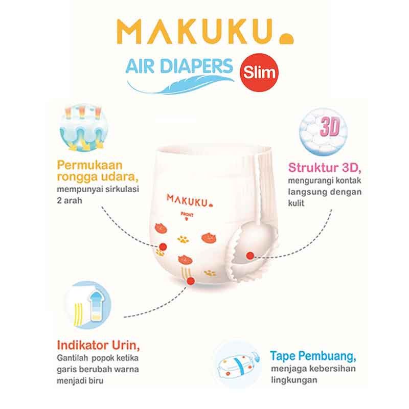 MAKUKU Air Diapers Slim Pants XL 32 - 4
