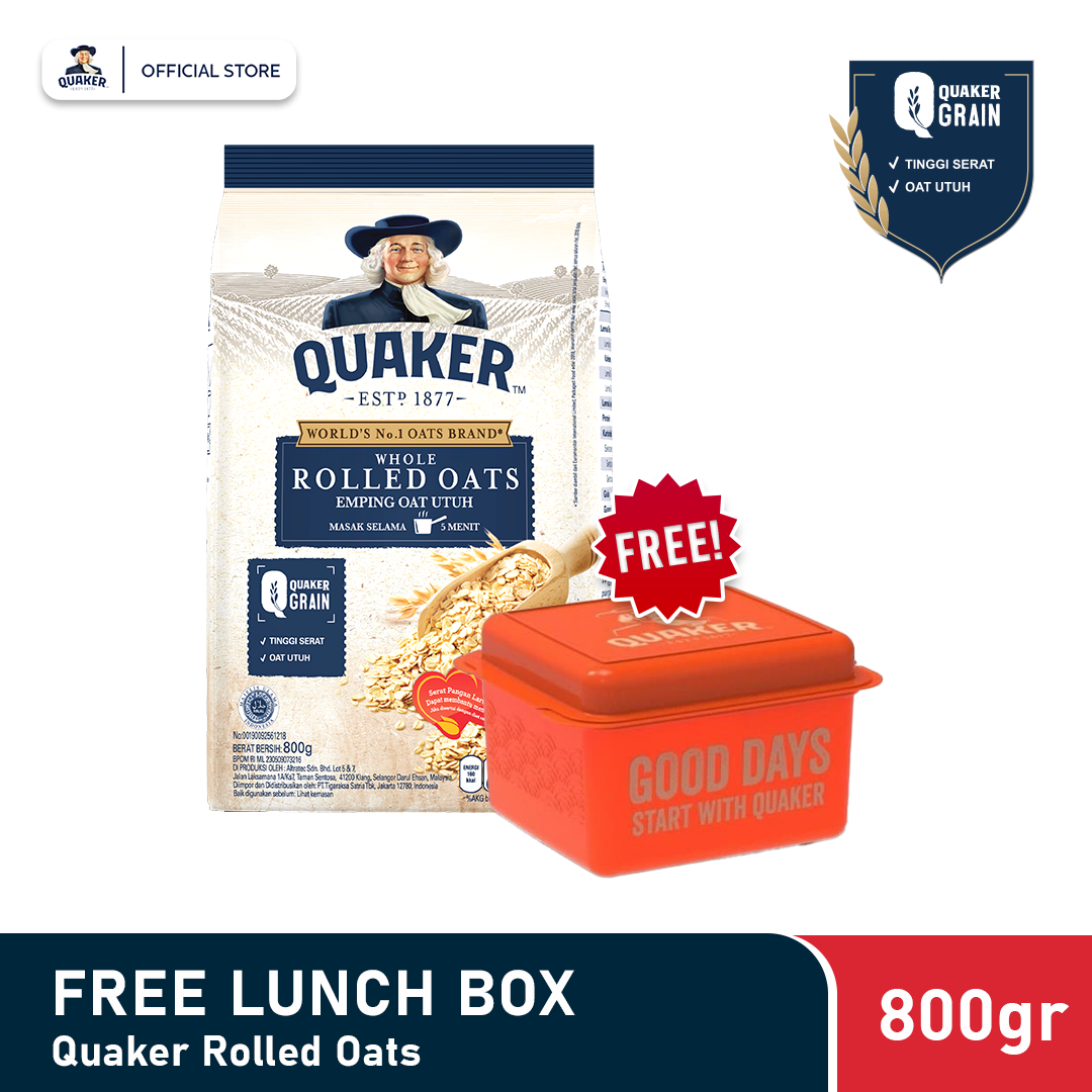 Quaker Rolled Oat 800g FREE LunchBox - 1