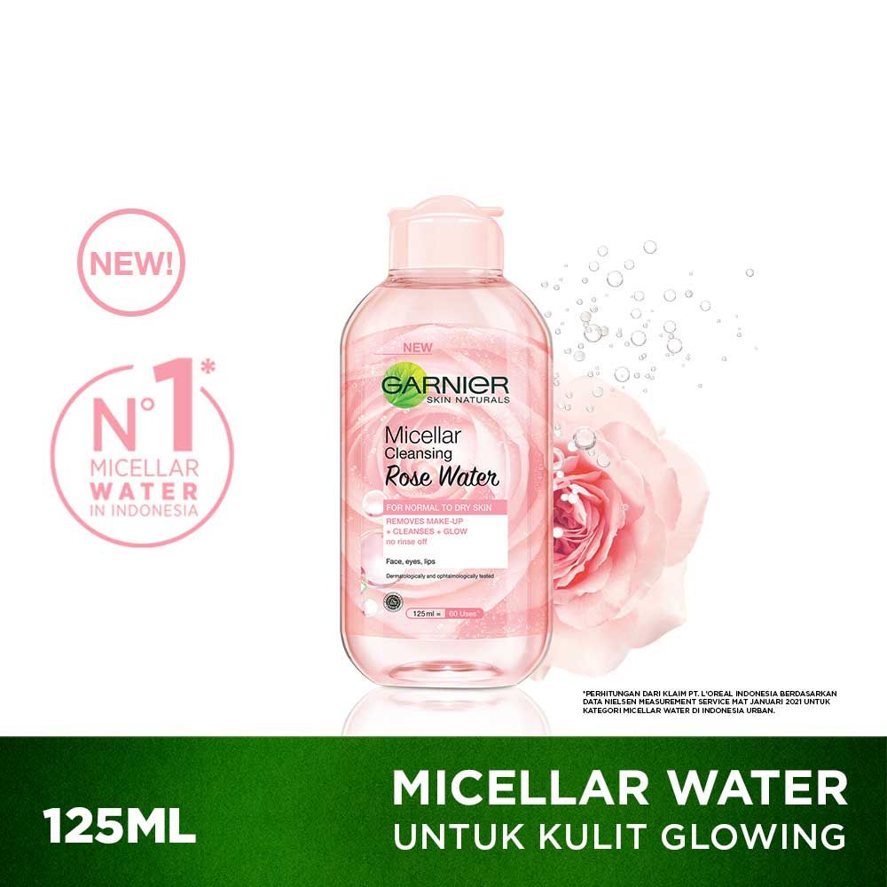 Garnier Micellar Water Rose Cleanse & Glow 125ml - 1