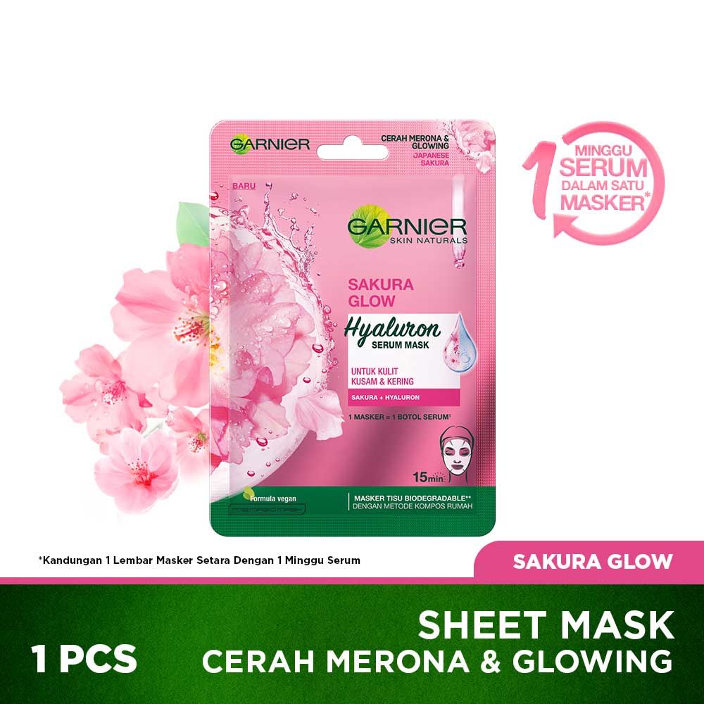 Garnier Serum Mask Hydrabomb Sakura Glow - 1