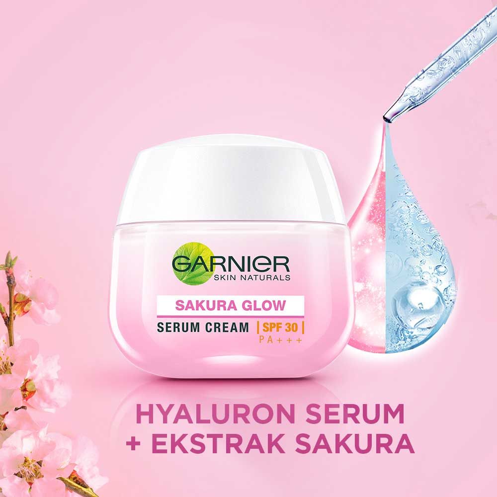 Garnier Sakura Glow Serum Day Cream SPF21 50ml - 4