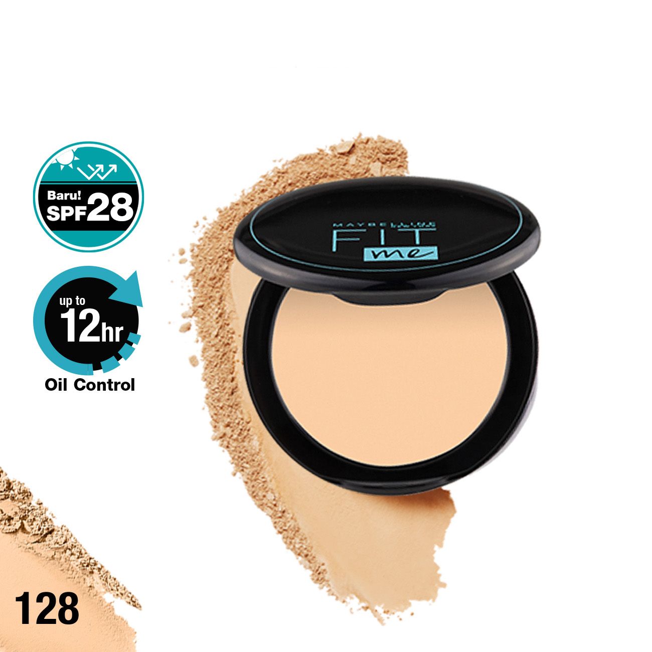 Maybelline FIT ME 12H Oil Control Powder - 128 - 1