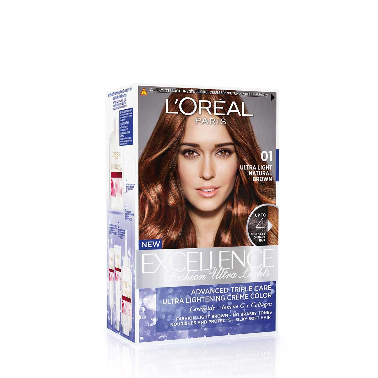 L'Oreal Paris Excellence Fashion Ultra Lights 01 Nat Brown - 1