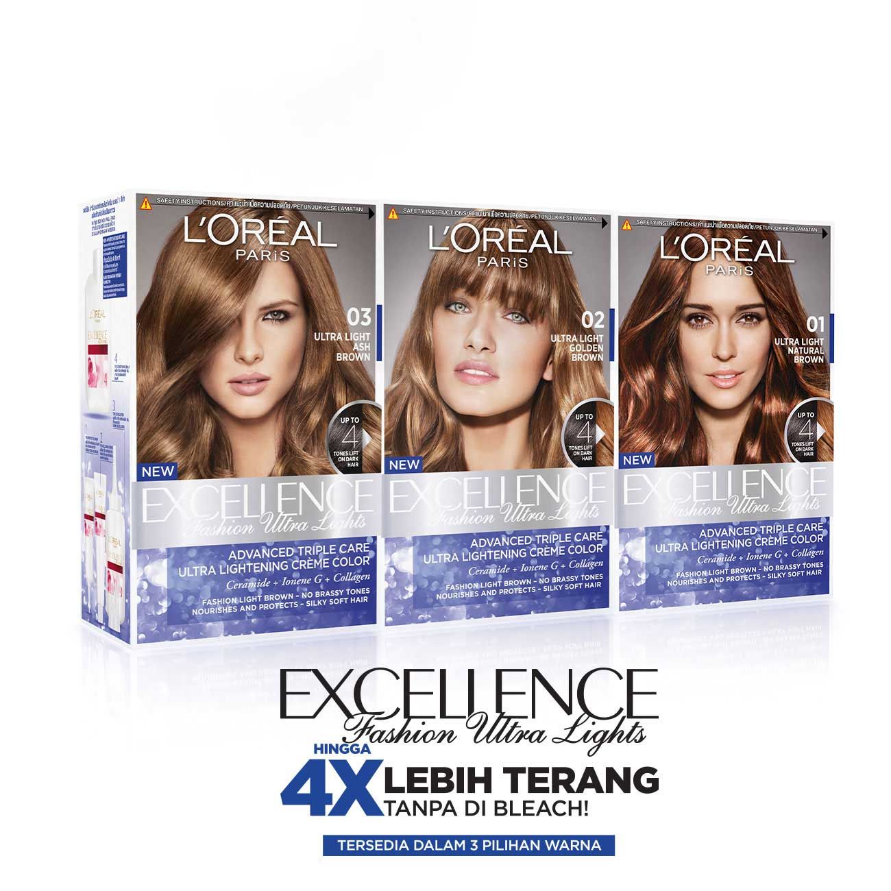 L'Oreal Paris Excellence Fashion Ultra Lights 01 Nat Brown - 3