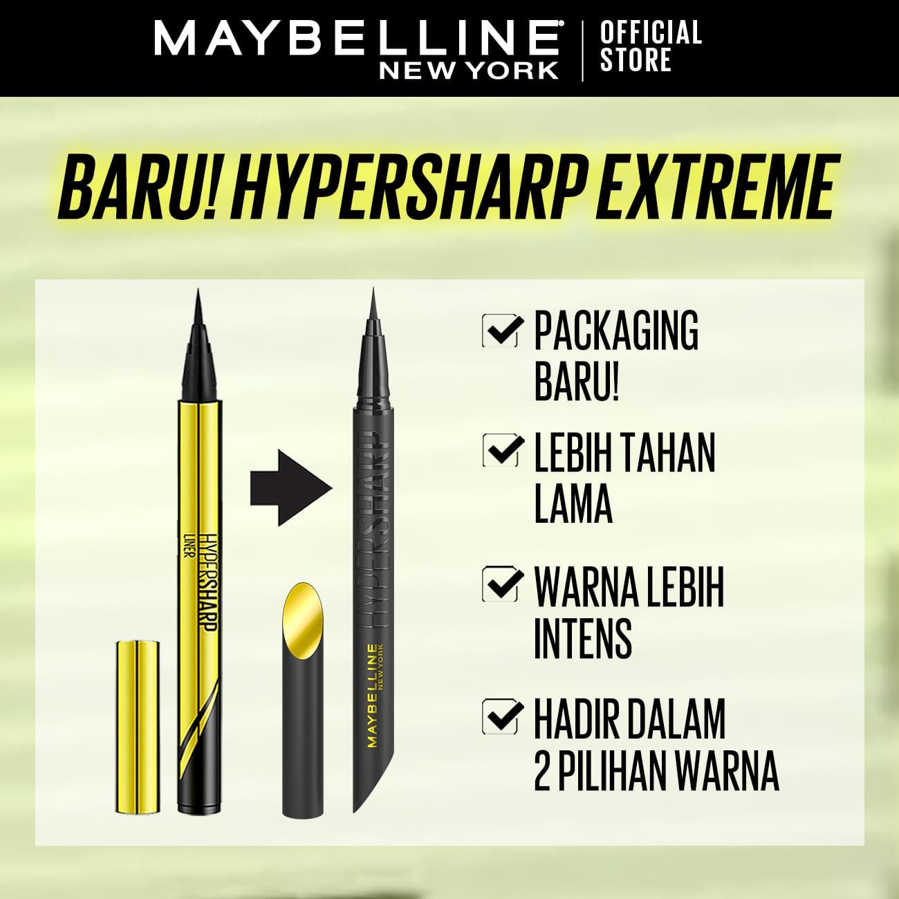 Maybelline Hypersharp Extreme Liquid Eyeliner - Waterproof Eyeliner Hitam - 2