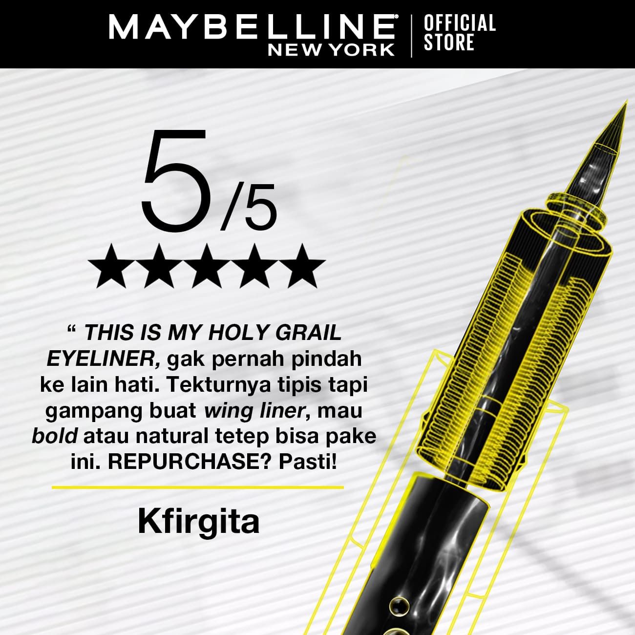 Maybelline Hypersharp Extreme Liquid Eyeliner - Waterproof Eyeliner Hitam - 5