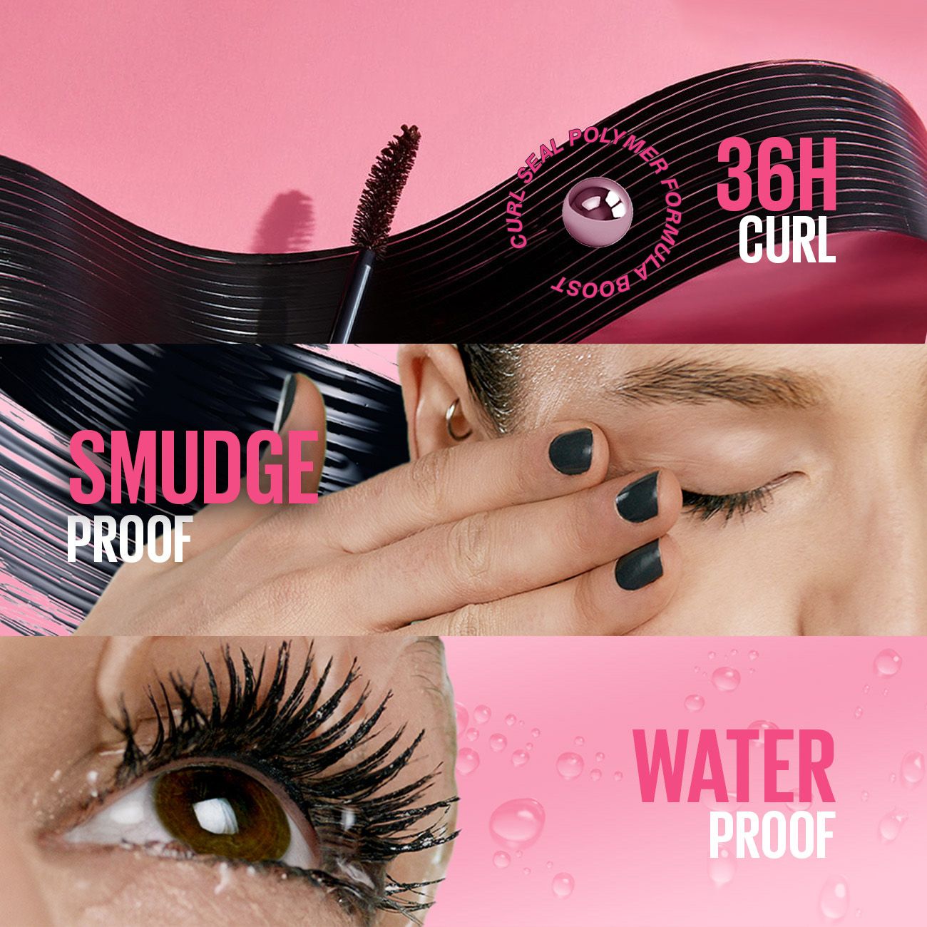 Maybelline Volum Express Hyper Curl Mascara Waterproof - Black - 2