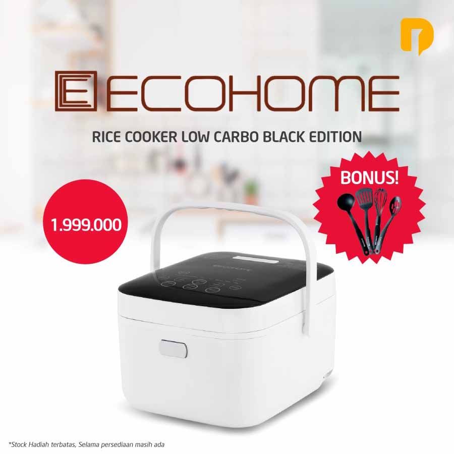 Ecohome Rice Cooker Low Carbo Black Edition - 1