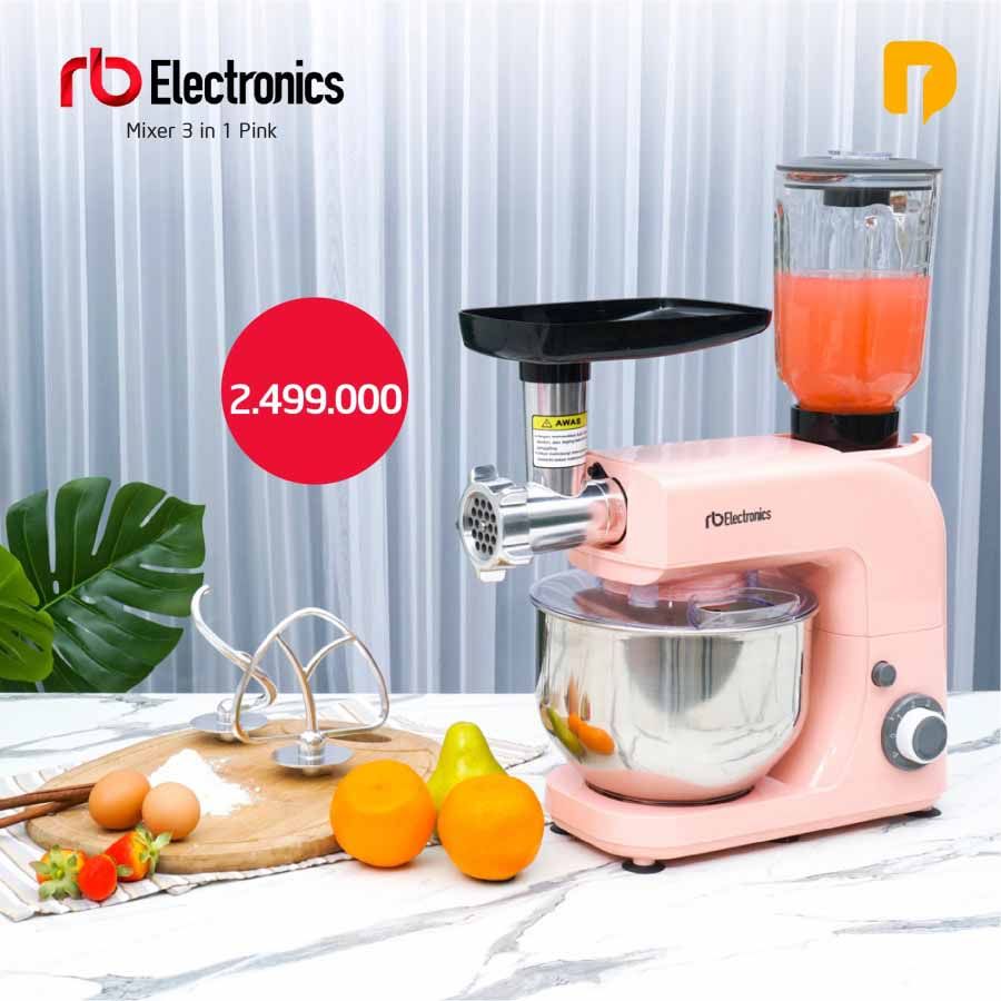 RB Mixer 3 in 1 Pink  Mixer Blender Gilingan Daging All in One - 1