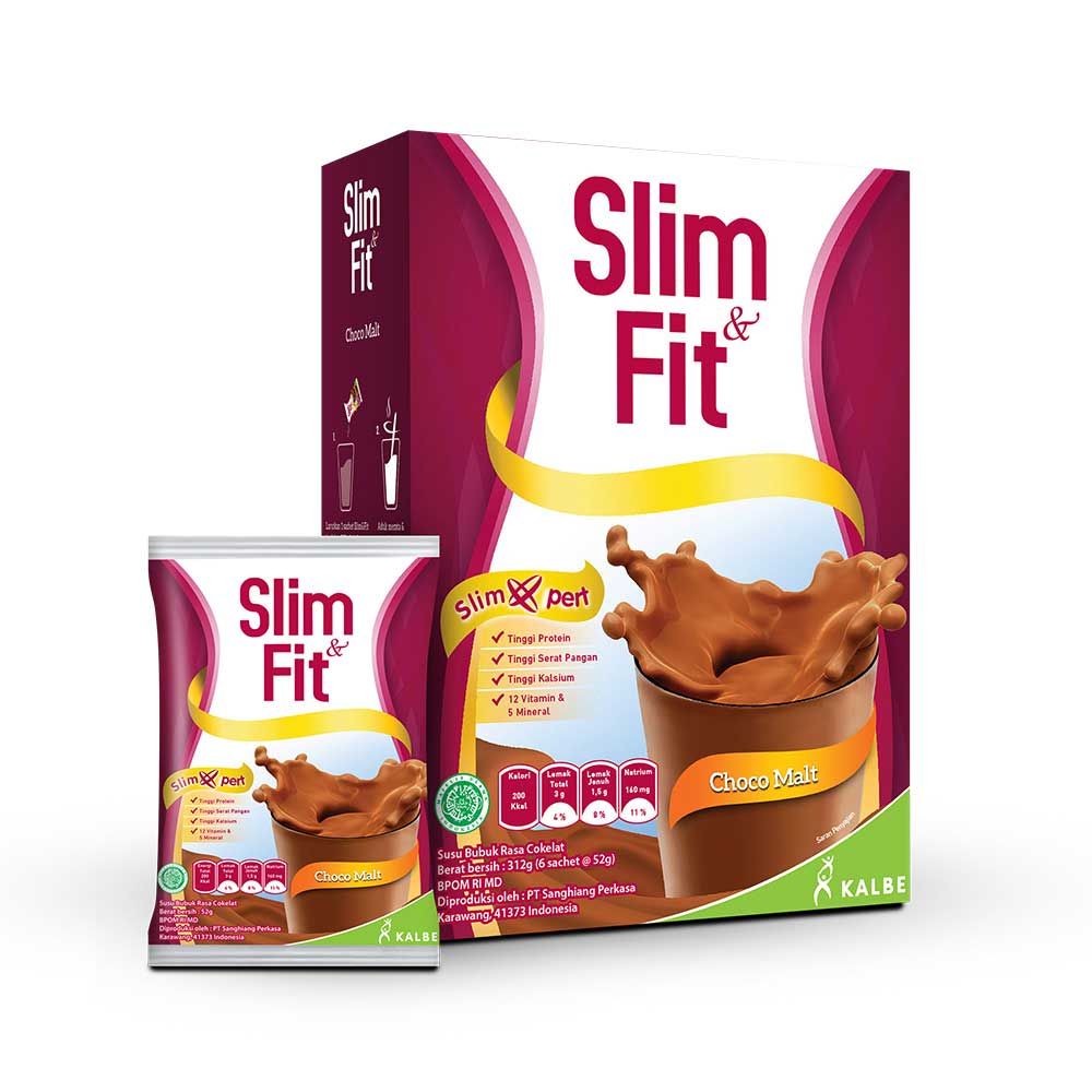 Slim&Fit Milk Meal Replacement Choco Malt 6x52 gr - 1