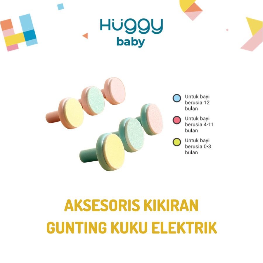 Huggy Baby Akesoris Spare Part Kikiran Gunting Kuku Elektrik isi 3 Pink - 1