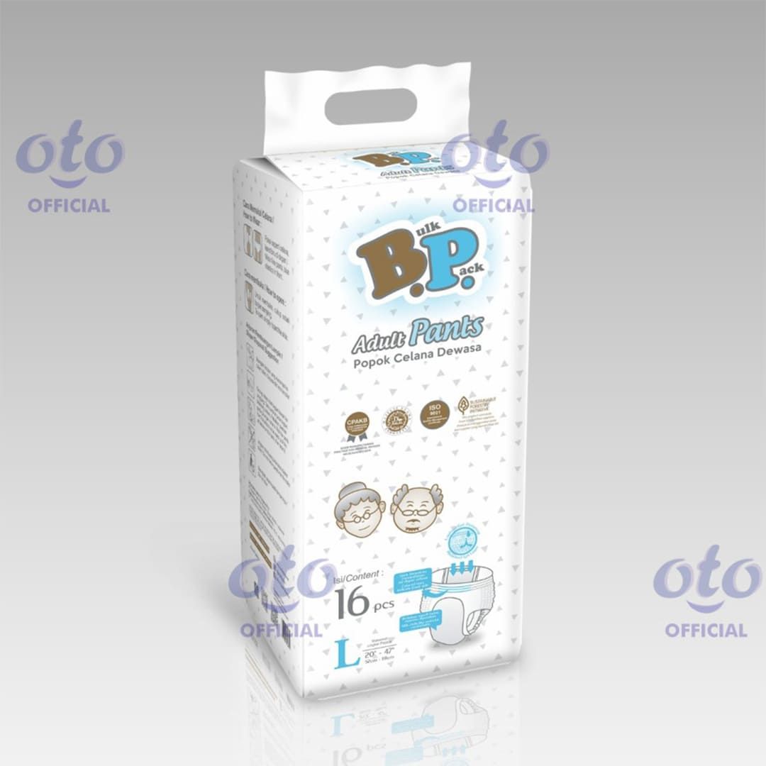 OTO BP Diapers Adult Pants Popok Dewasa mdl Celana size L isi 16 pcs - 2