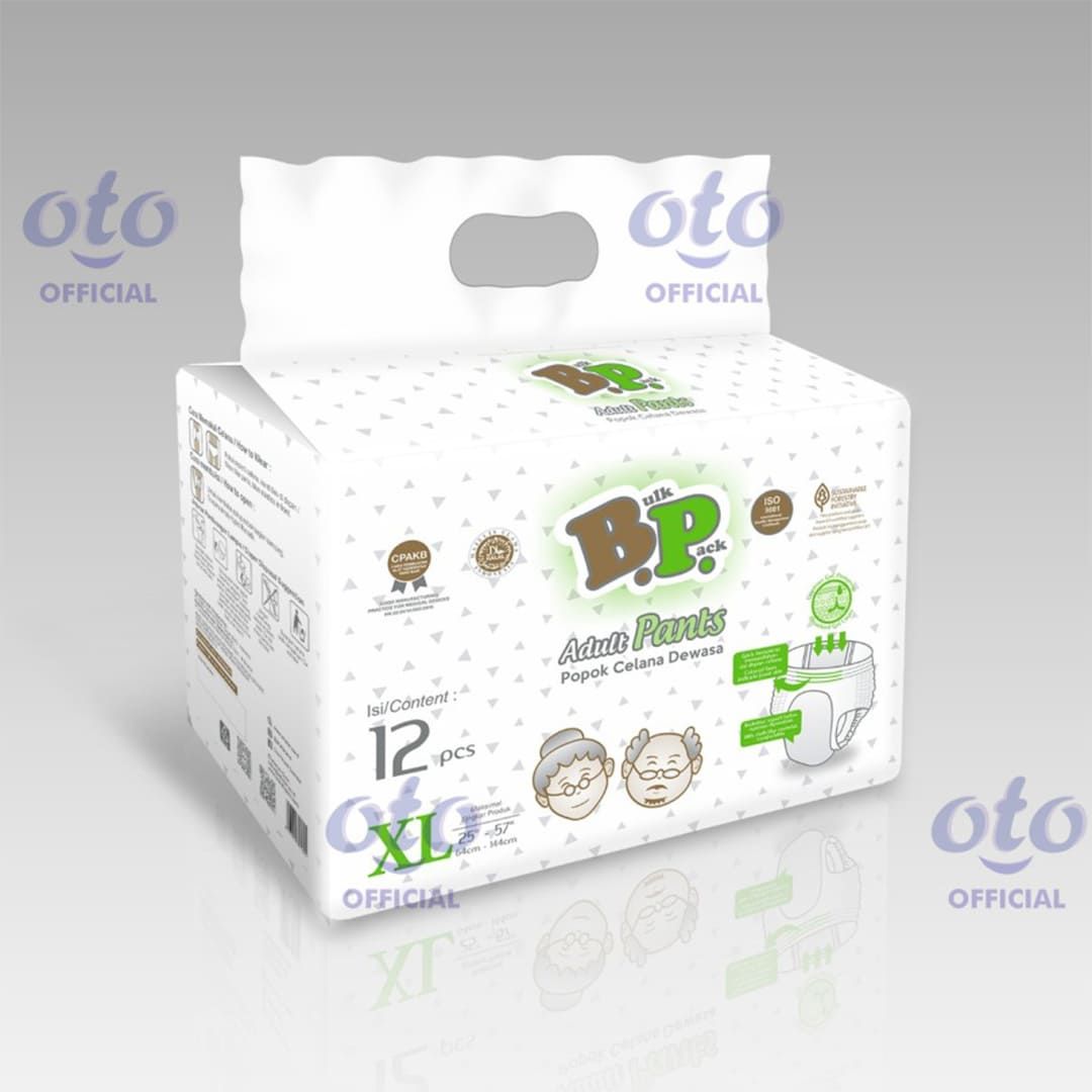 OTO BP Diapers Adult Pants Popok Dewasa mdl Celana size XL isi 12 pcs - 2