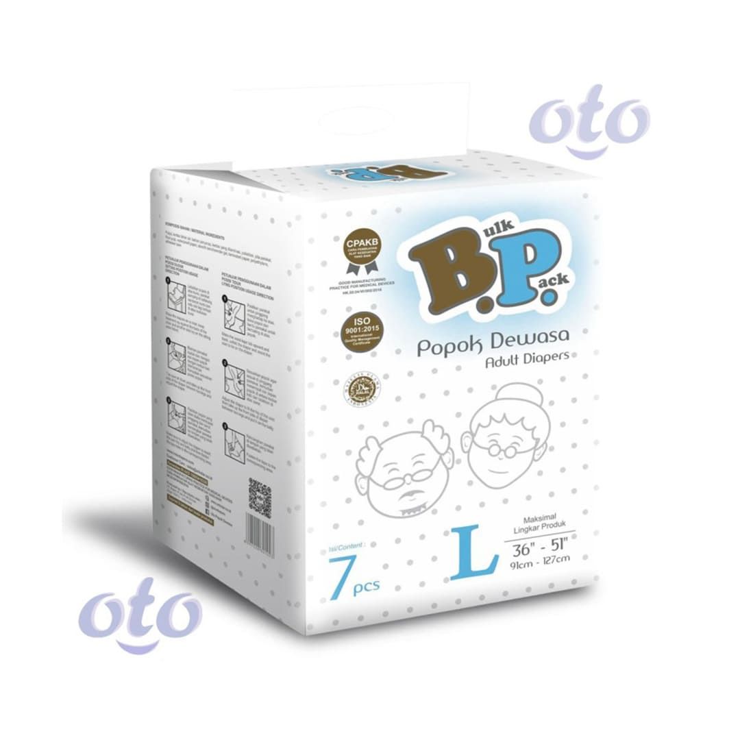 OTO BP Adult Diaper Popok Dewasa model Perekat ukuran L - isi 7 pcs - 2