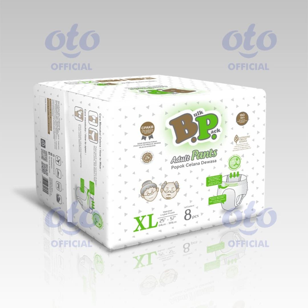 OTO BP Diapers Adult Pants  Popok Dewasa mdl Celana XL isi 8 pcs - 1