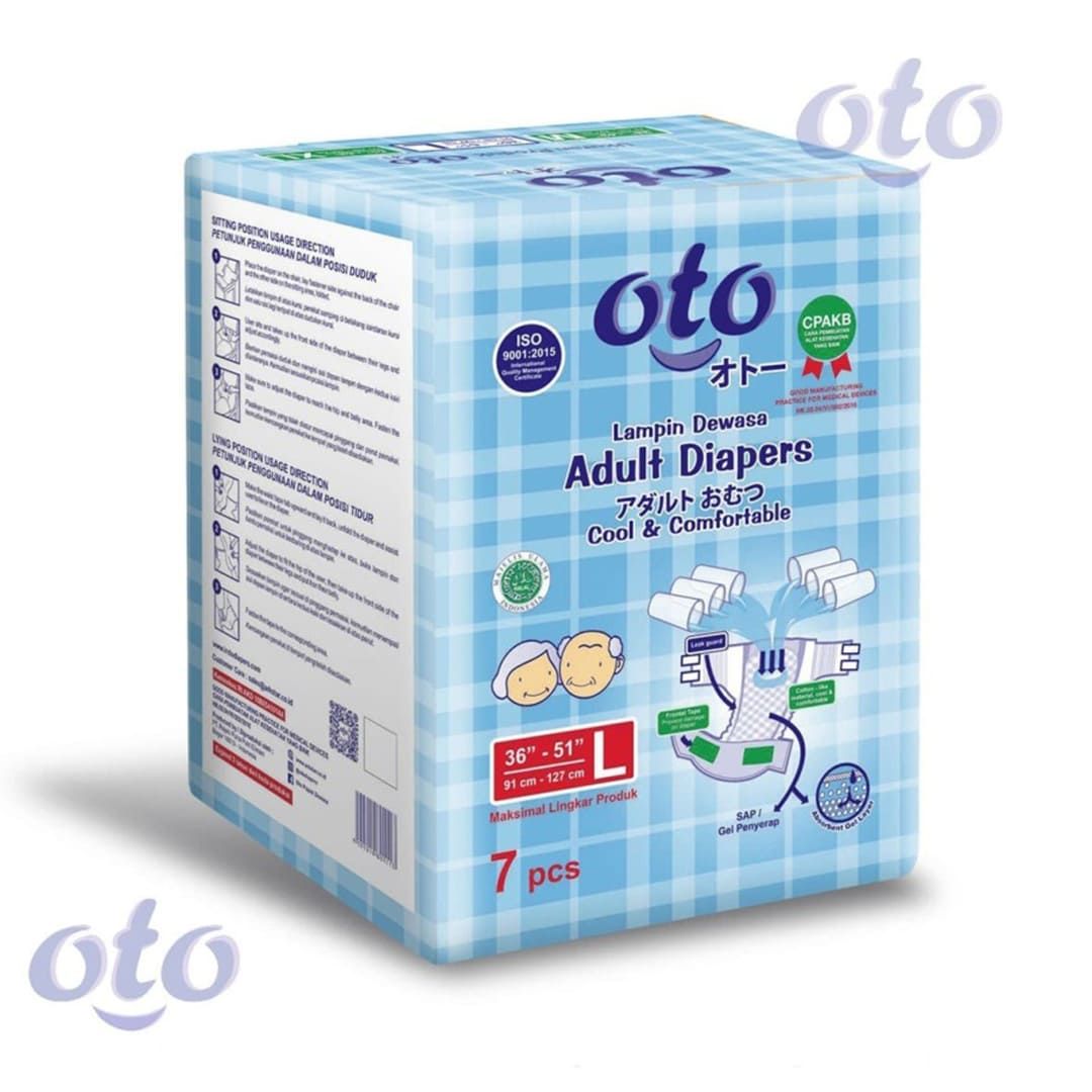 OTO Diapers Adult  Popok Dewasa model Perekat ukuran L - isi 7 pcs - 2