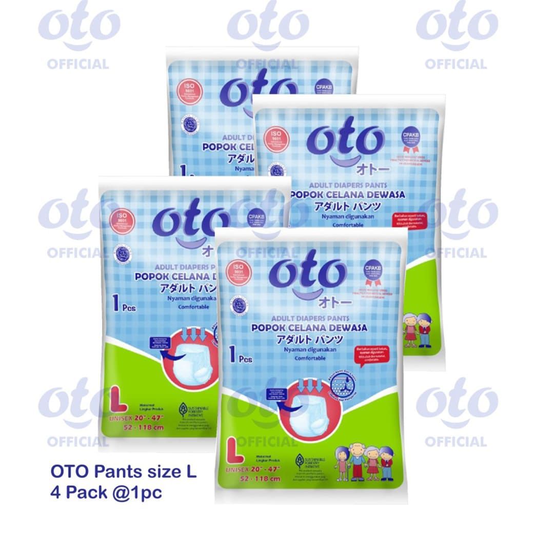 OTO Diapers Adult Pants Popok Dewasa Celana L 1 pc x 4 pack - 1