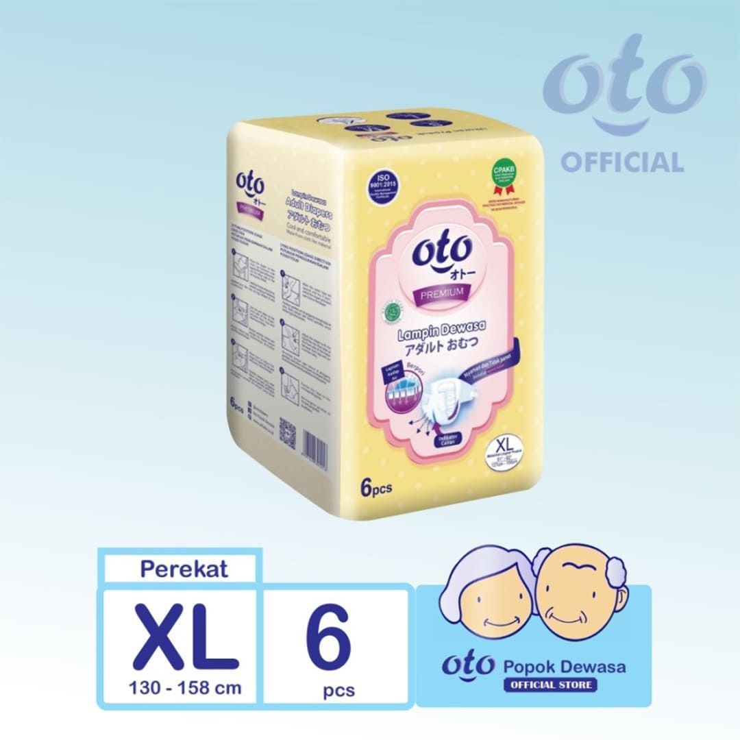 OTO Diapers for Adult  Popok Dewasa Premium model Perekat ukuran XL - 1