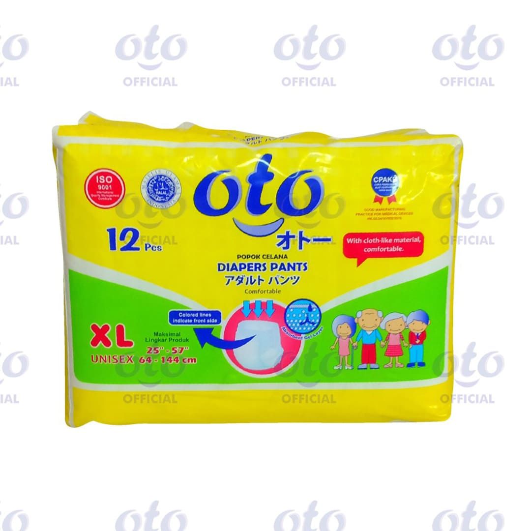 OTO Diapers PANTS  Popok Dewasa model Celana ukuran XL,isi 12 pcs x 6 - 4