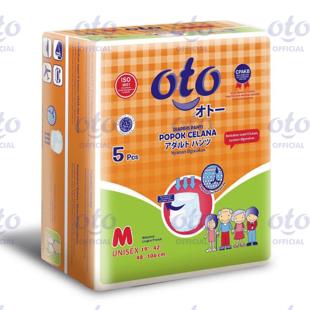 OTO Diapers Adult Pants  Popok Dewasa model Celana size M isi 5 pcs - 2