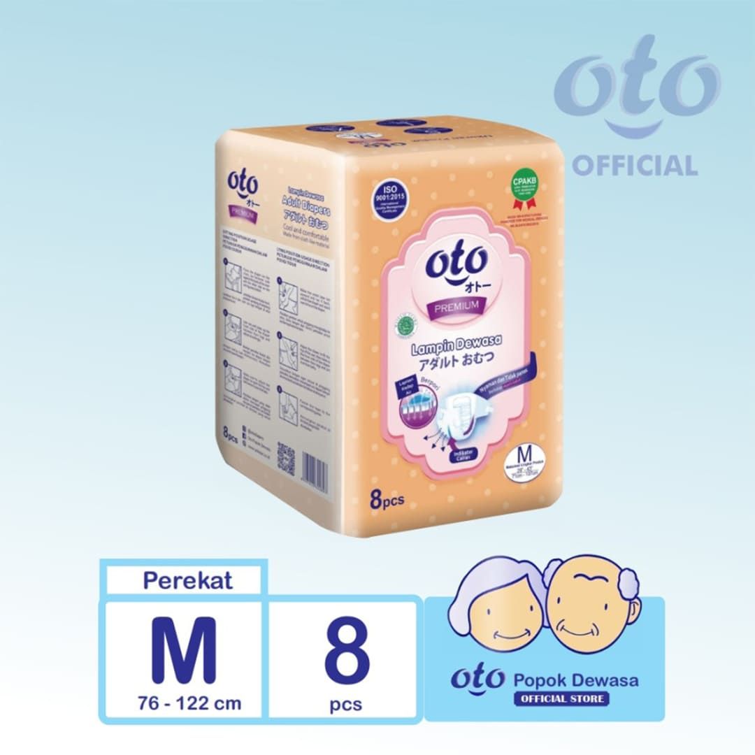 OTO Diapers for Adult  Popok Dewasa Premium model Perekat ukuran M - 1