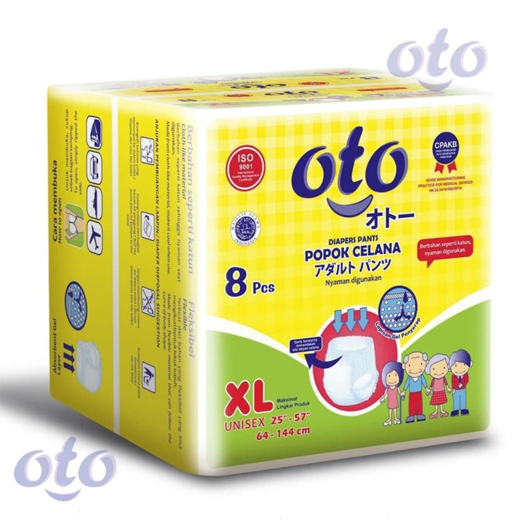 OTO Diapers Adult Pants  Popok Dewasa model Celana uk XL - isi 8 pcs - 1