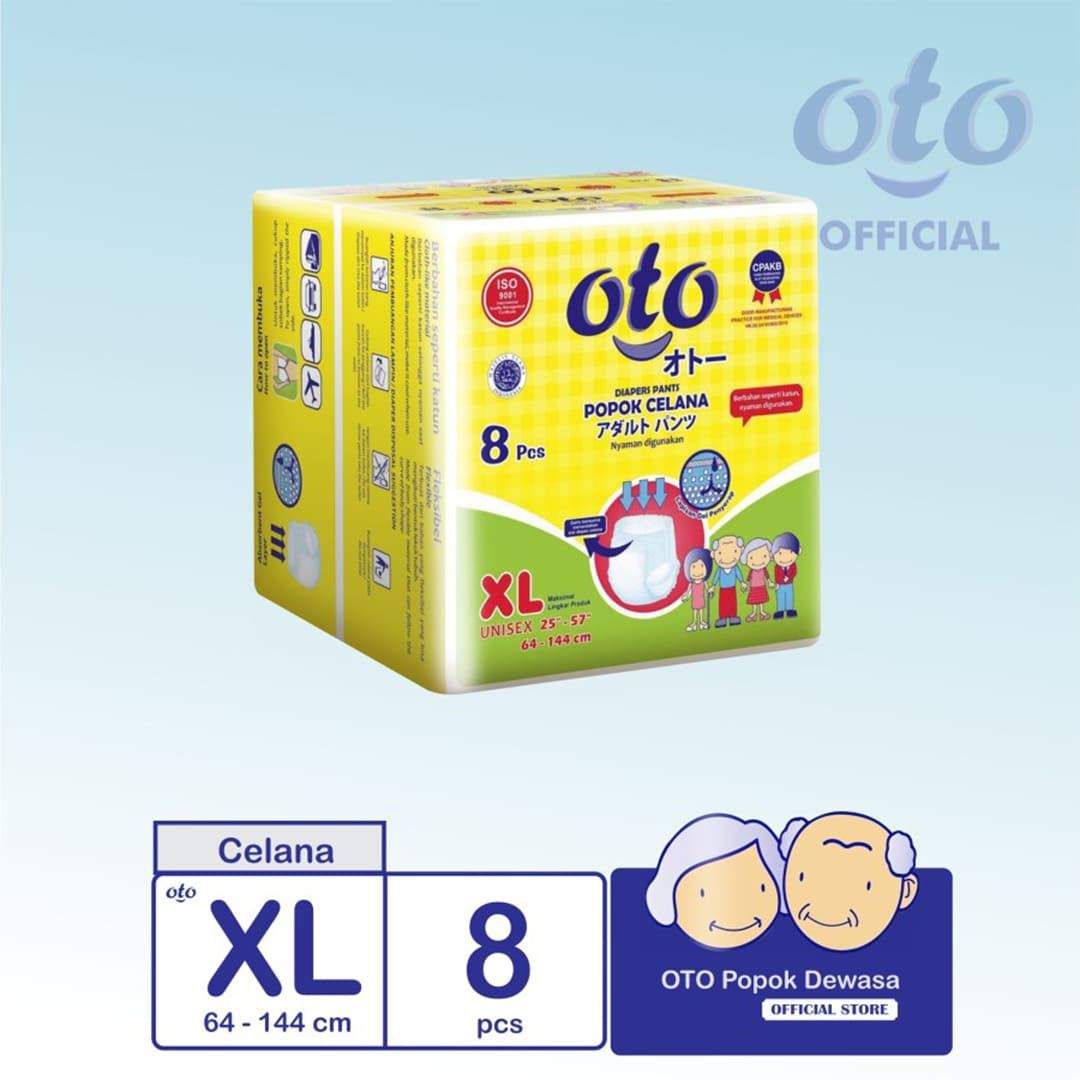 OTO Diapers Adult Pants  Popok Dewasa model Celana uk XL - isi 8 pcs - 2