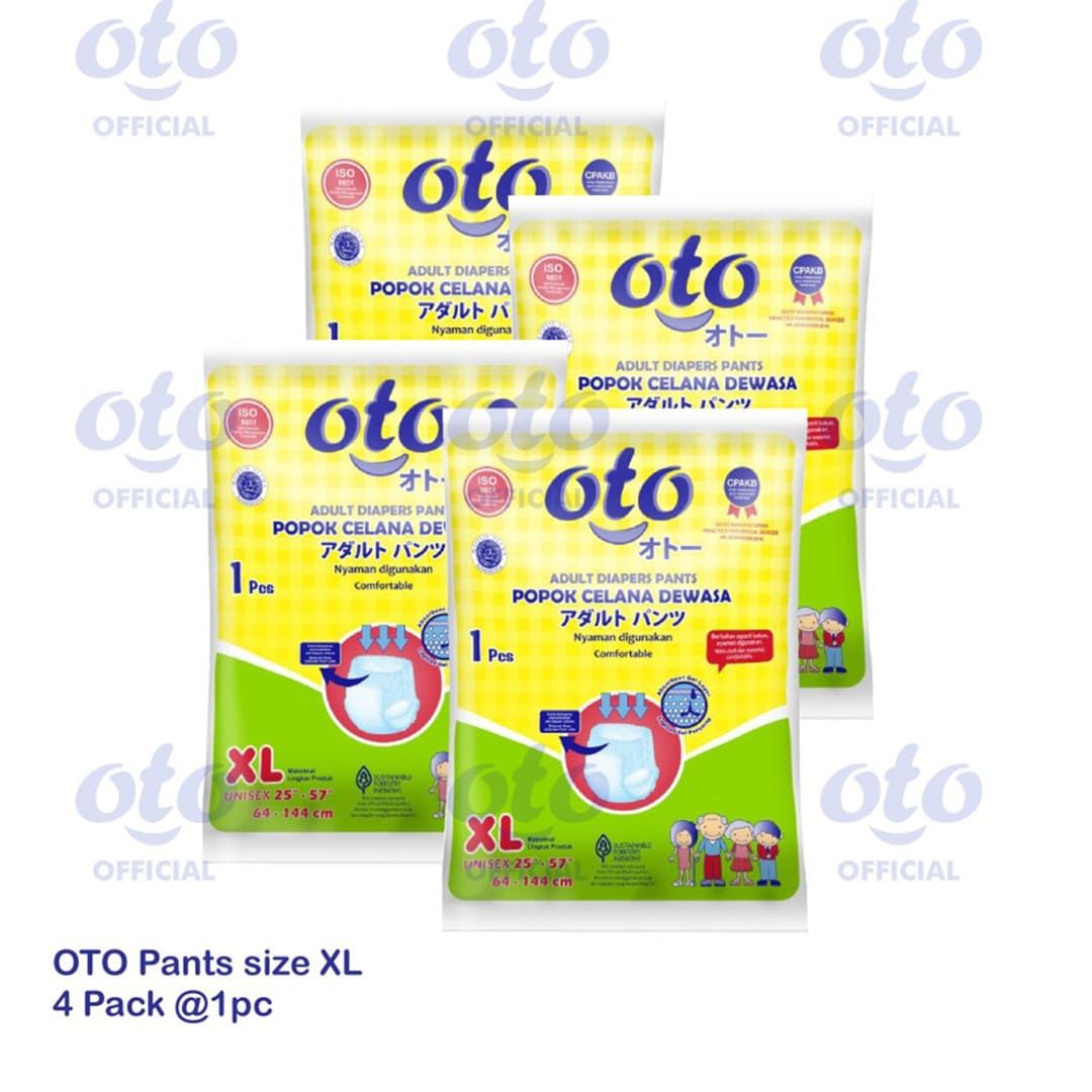 OTO Diapers Adult Pants Popok Dewasa Celana XL 1 pc x 4 pack - 1