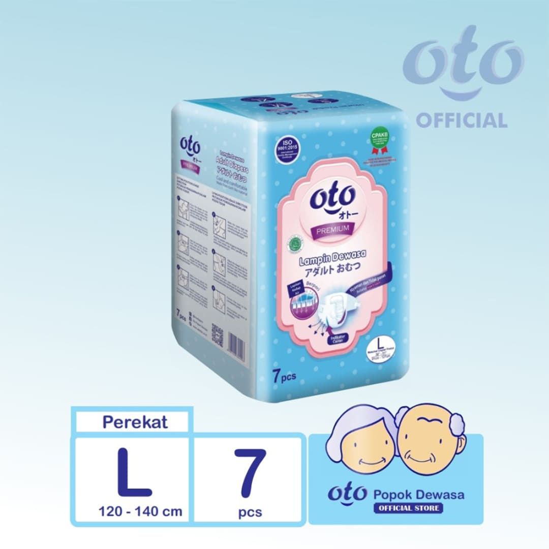 OTO Diapers for Adult  Popok Dewasa Premium model Perekat ukuran L - 1