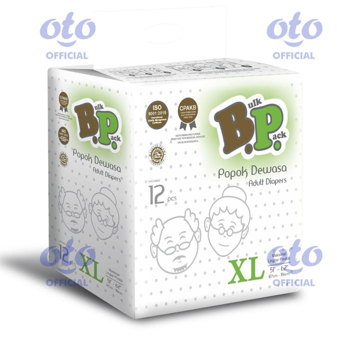 OTO BP Adult Diaper Popok Dewasa model Lem Perekat ukuran XL - isi 12 pcs - 2