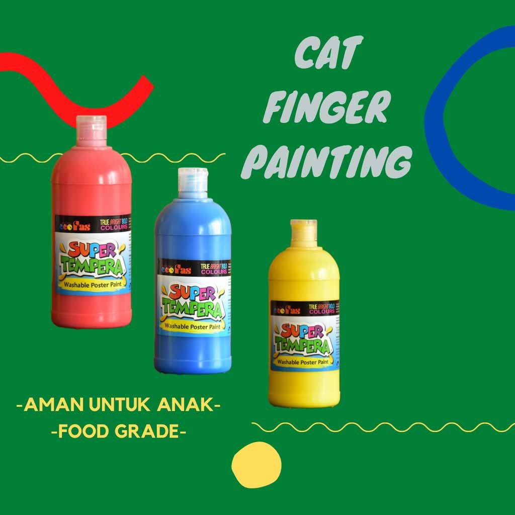 Grafie Supertempera 3 Warna @500Ml Cat Finger Painting - 2