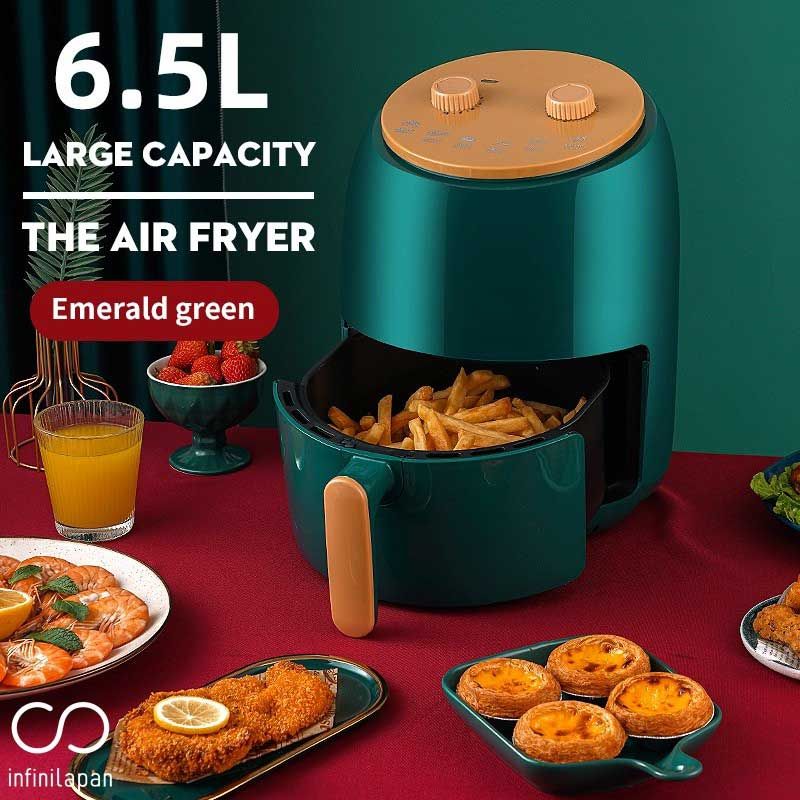 Infinilapan Air Fryer Electric 6.5 L Mesin Penggorengan Tanpa Minyak Hijau - 2