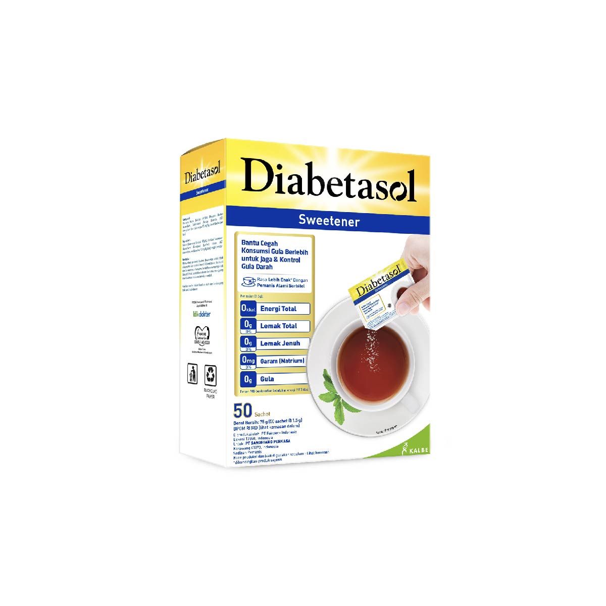 Diabetasol Sweetener No Calories 50x1.5g - 1
