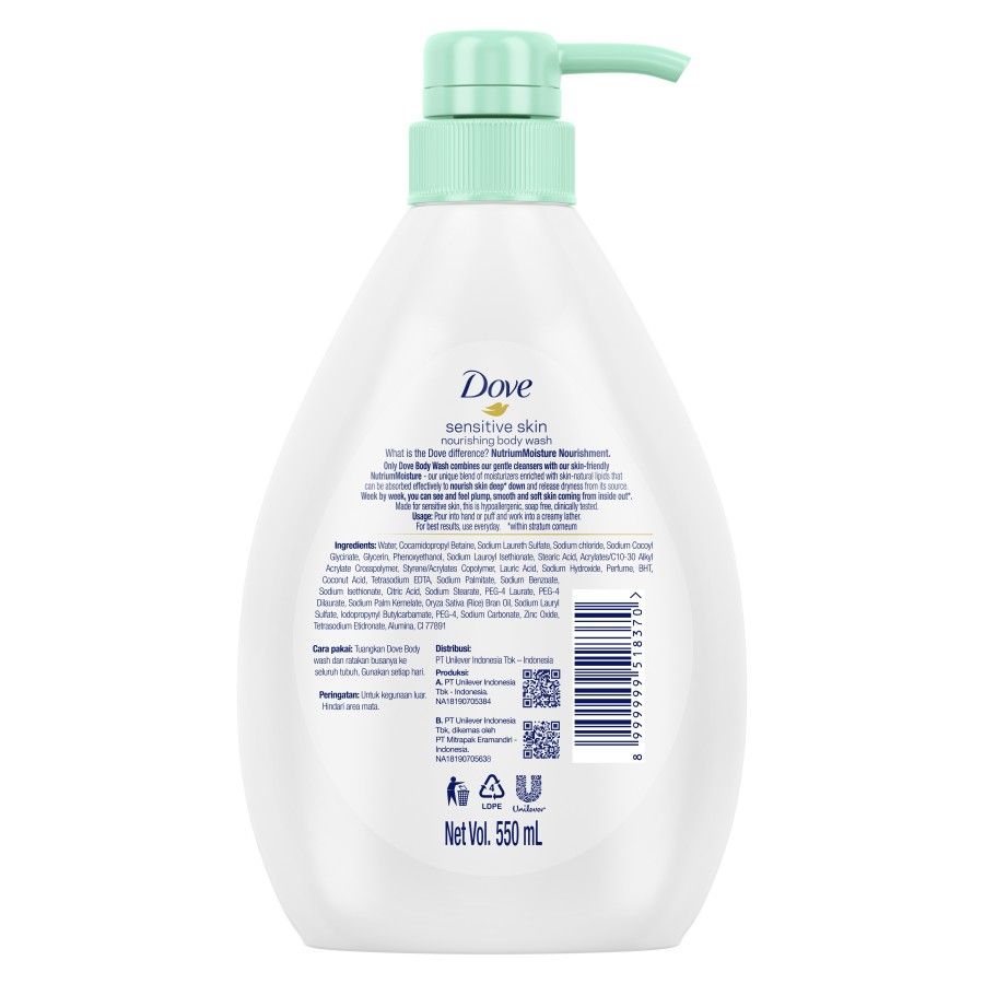 Dove Body Wash Sensitive 550Ml - 3